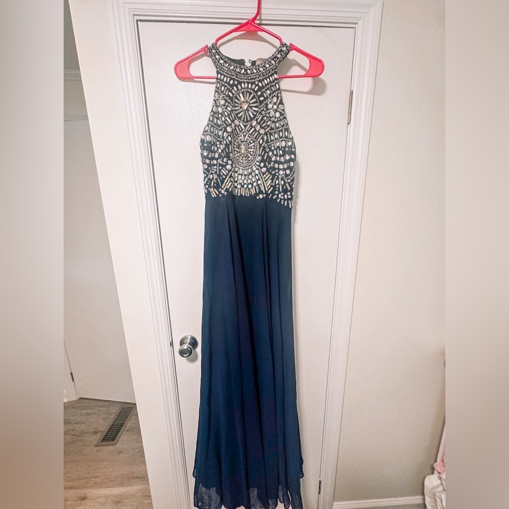 ASOS Navy blue evening gown